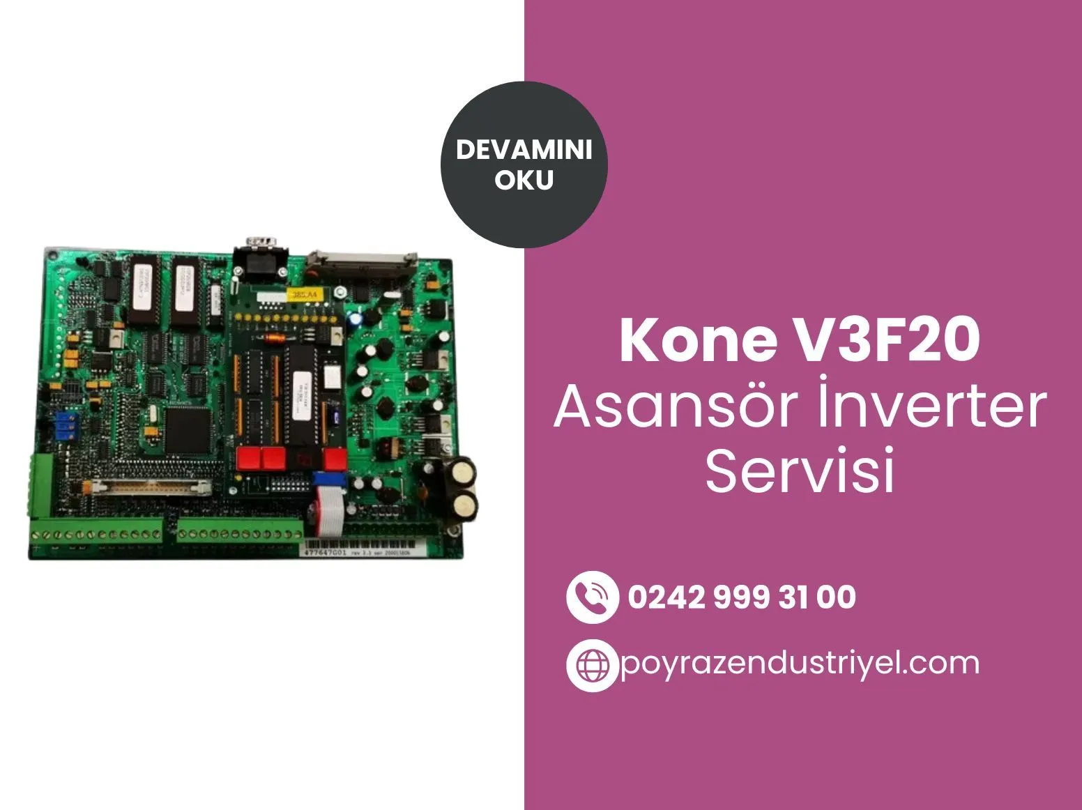 Kone V3f20 Asansör İnverter Servisi